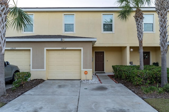 view of property with a garage