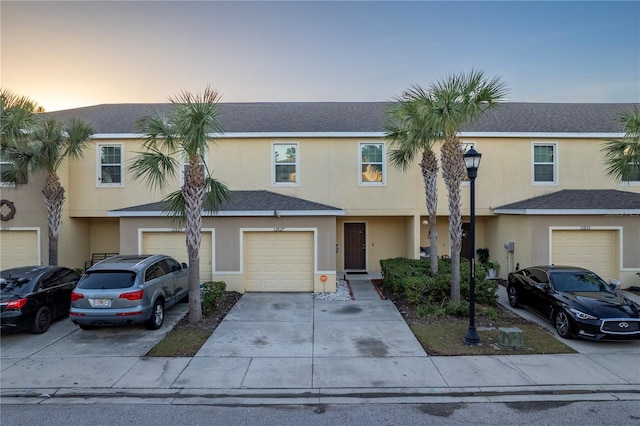 view of property with a garage