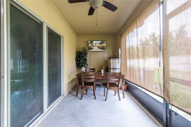 12827 Buffalo Run Dr, Gibsonton, FL 33534 - sunroom / solarium featuring healthy amount of natural light and a ceiling fan