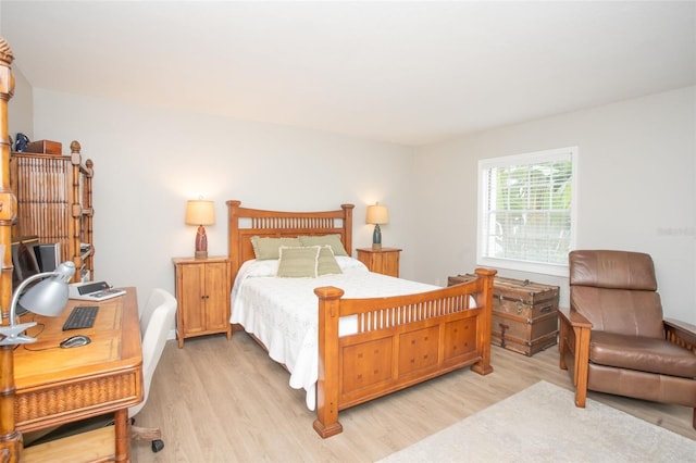 bedroom featuring light hardwood / wood-style flooring