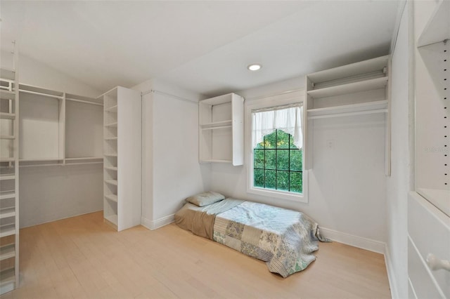 spacious closet featuring wood-type flooring