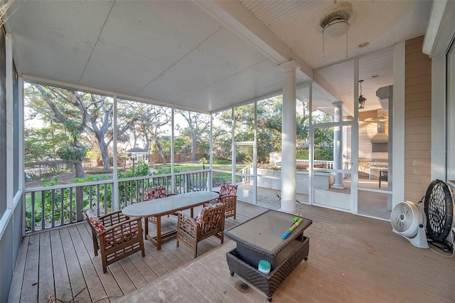 view of sunroom / solarium