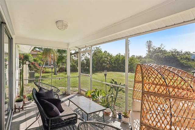 view of sunroom