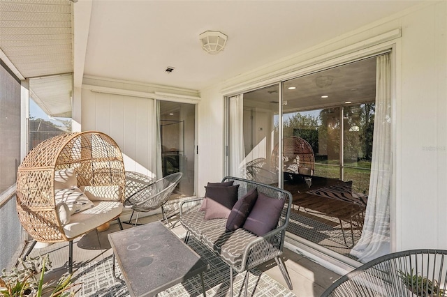 view of sunroom