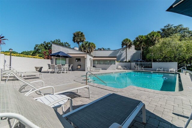 view of pool with a patio