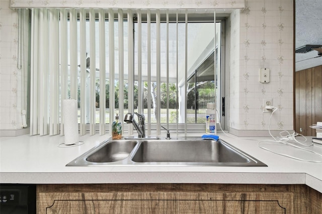 interior details featuring dishwasher and sink