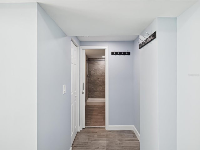 hall featuring hardwood / wood-style floors