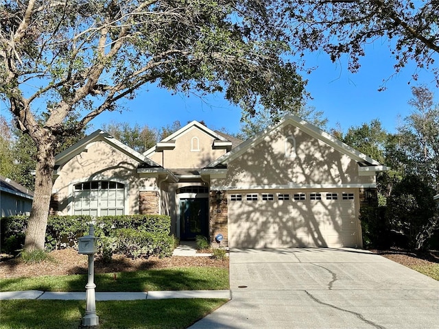 view of front of home featuring a garage