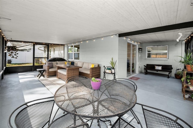 view of patio / terrace featuring an outdoor hangout area