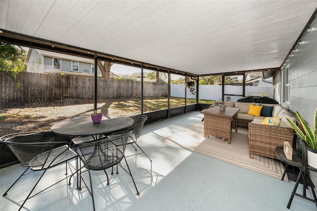 view of sunroom / solarium