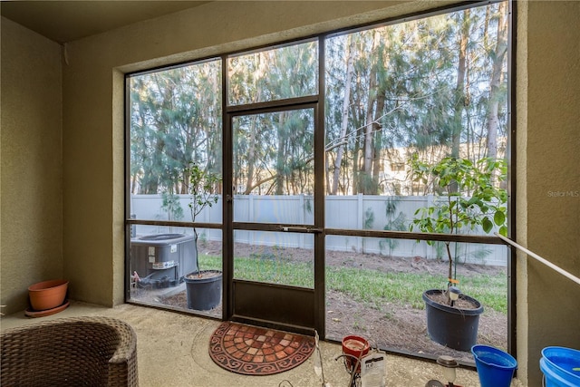 view of sunroom