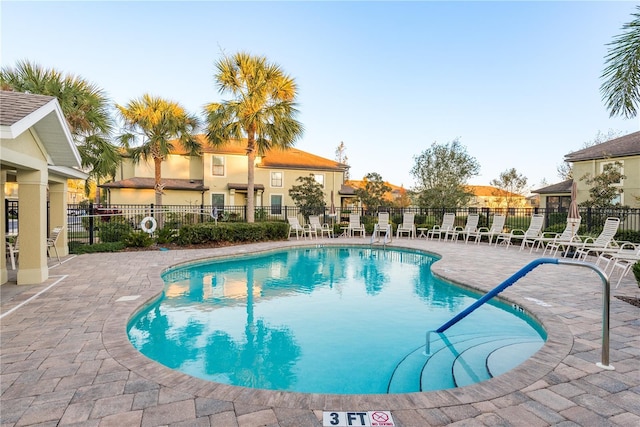 view of pool with a patio