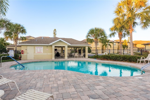 view of pool with a patio