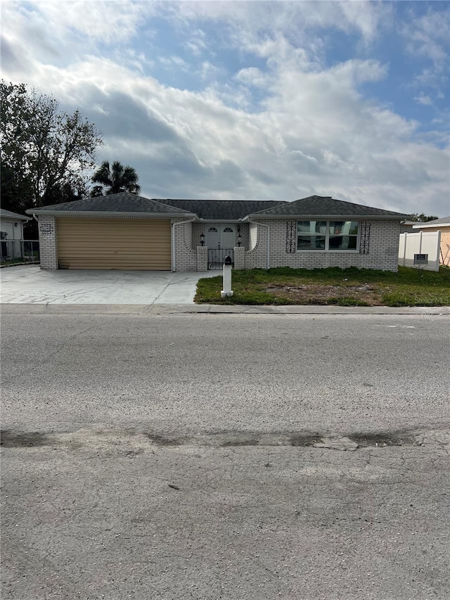 view of front of home featuring a garage