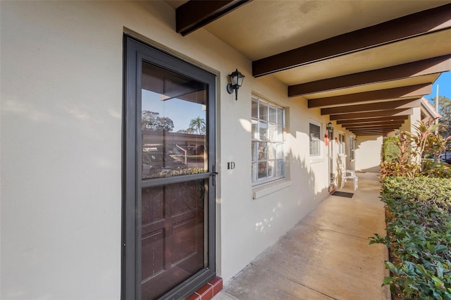 view of doorway to property