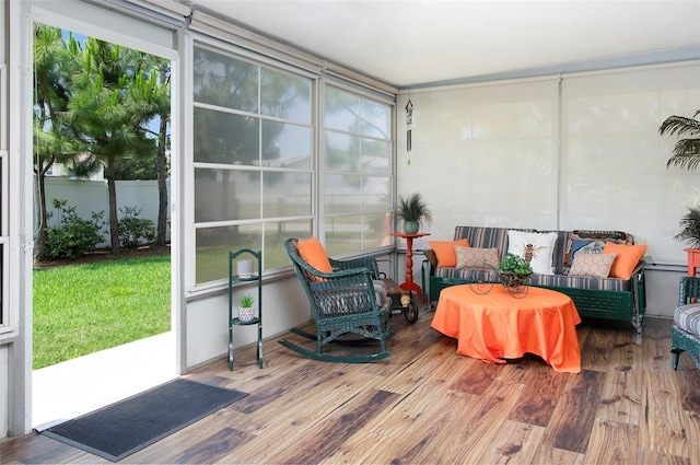 view of sunroom