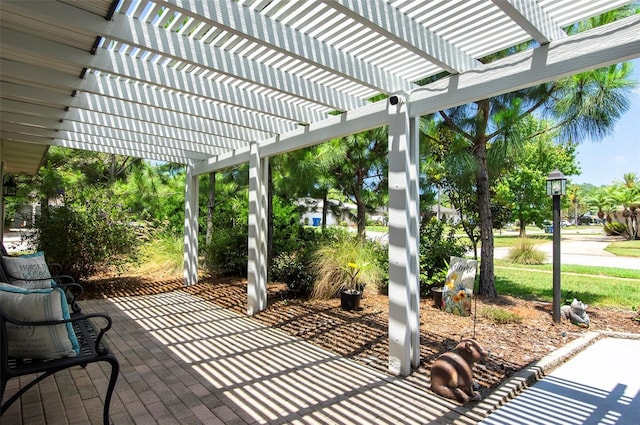 view of patio / terrace with a pergola