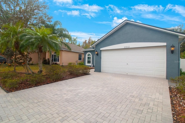 ranch-style house with a garage