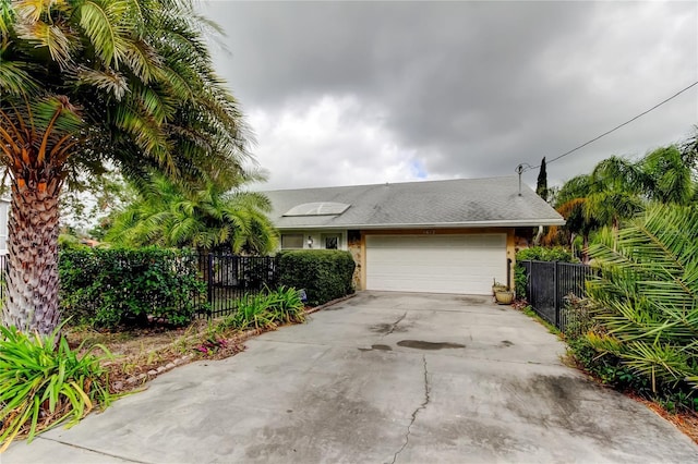 view of front of home featuring a garage