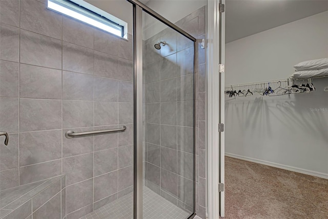 bathroom with an enclosed shower