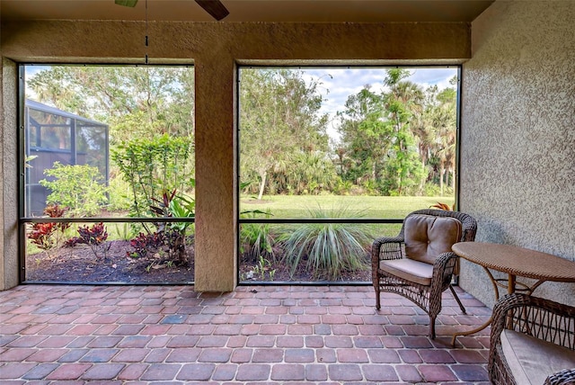 view of sunroom