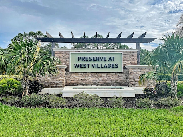 view of community sign