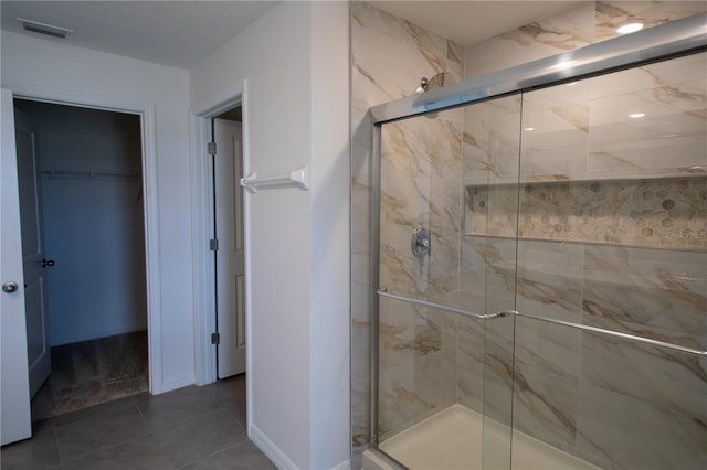 bathroom featuring walk in shower