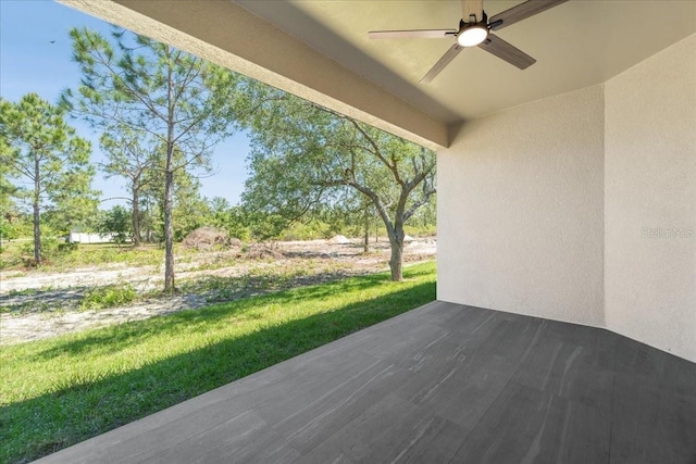 view of patio / terrace with ceiling fan