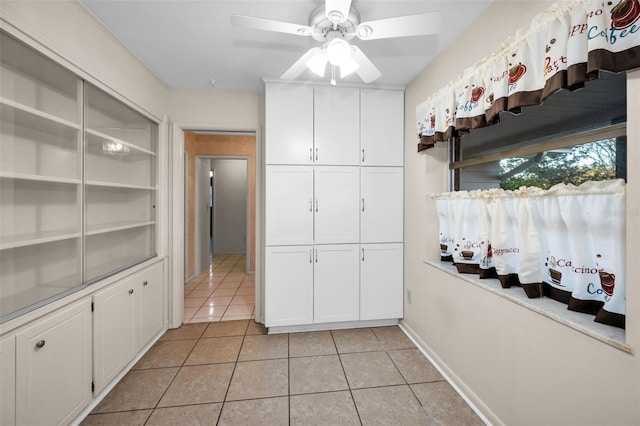 interior space with light tile patterned floors