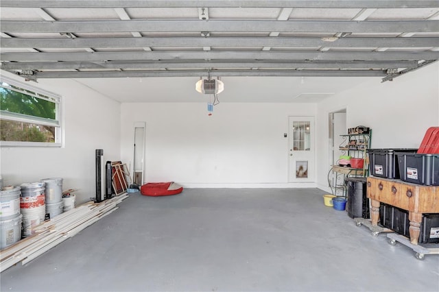 garage featuring a garage door opener