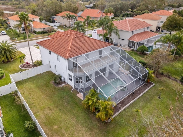 drone / aerial view featuring a residential view