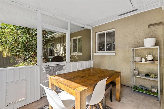 view of sunroom