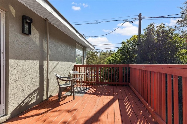 view of wooden terrace