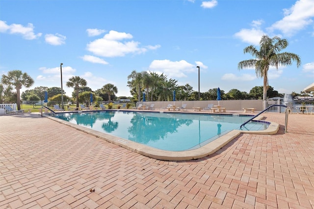 view of pool with a patio