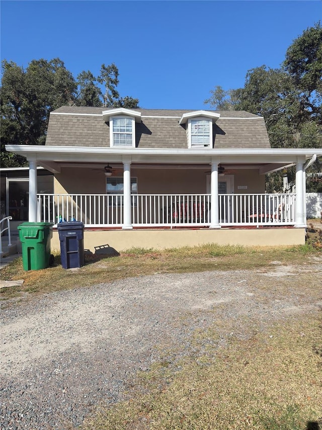 view of front of house with covered porch