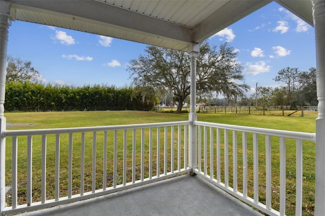 balcony with covered porch