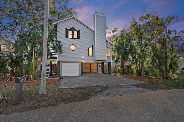 view of front of home featuring a garage