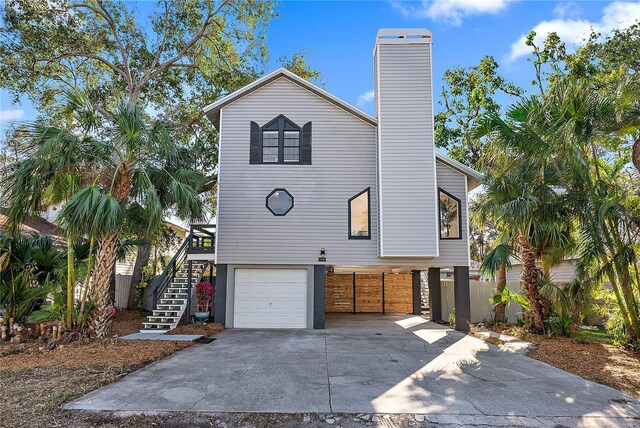 view of front of home with a garage