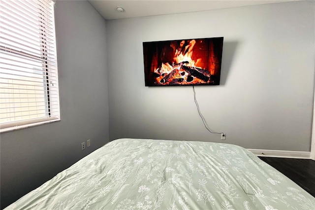 unfurnished bedroom featuring hardwood / wood-style flooring