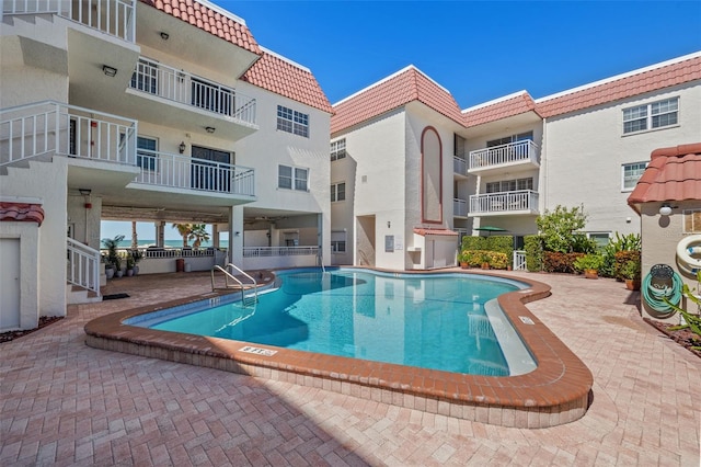 view of pool with a patio