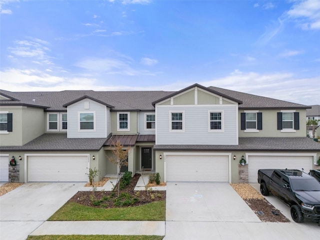 view of property with a garage