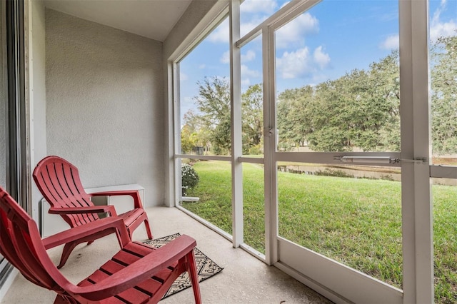 view of sunroom / solarium