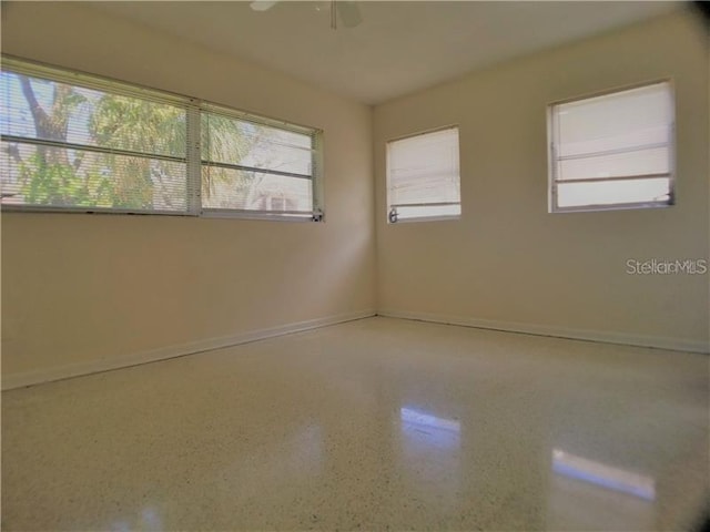 empty room with ceiling fan