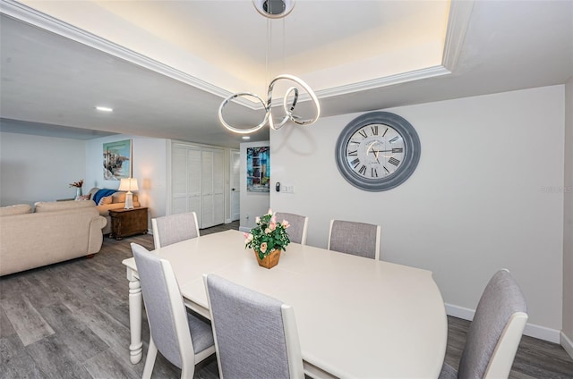 dining space featuring hardwood / wood-style flooring