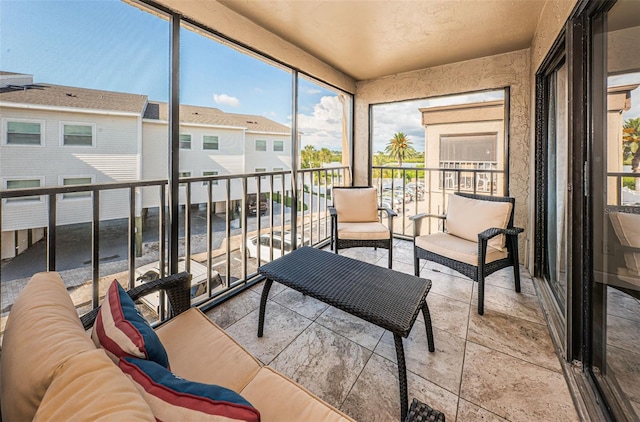 view of sunroom