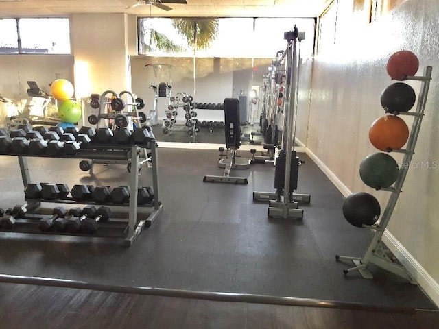 1254 E 113th Ave Unit C110, Tampa, FL 33612 - exercise room featuring baseboards