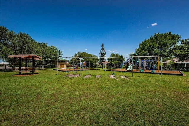 exterior space with a playground