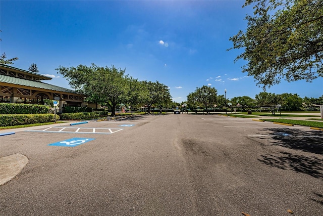 view of parking / parking lot