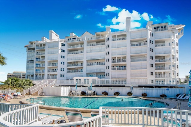 view of pool with a patio