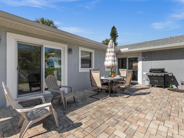 view of patio with grilling area